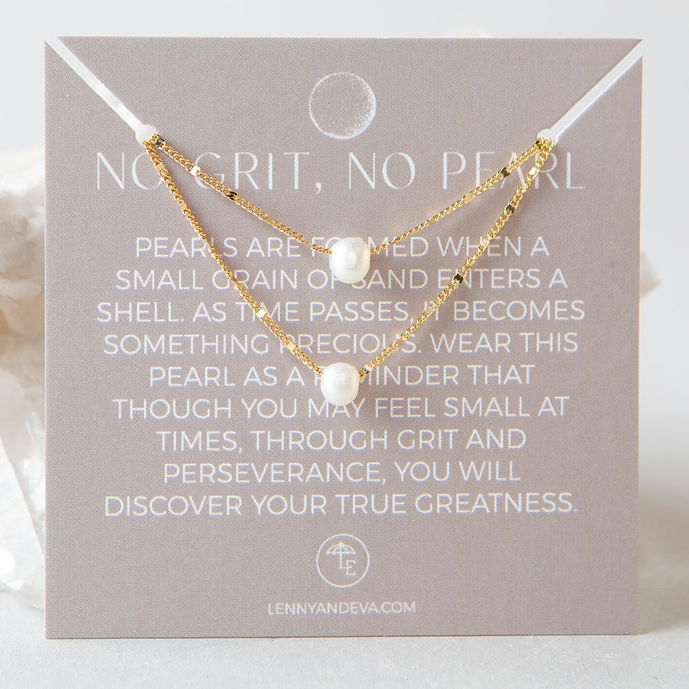 Pearl grit deals necklace